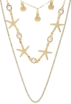 Online Bijou Brigitte Collana stratificata - Golden Shells