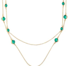 New Bijou Brigitte Collana stratificata - Green Marble