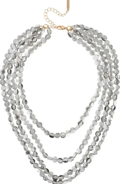New Bijou Brigitte Collana stratificata - Grey Pearls
