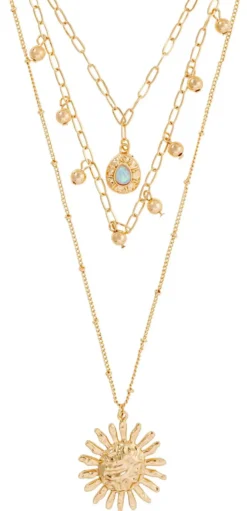 Outlet Bijou Brigitte Collana stratificata - Hammered Sun
