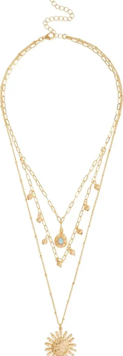 Outlet Bijou Brigitte Collana stratificata - Hammered Sun