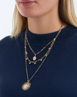Outlet Bijou Brigitte Collana stratificata - Hammered Sun