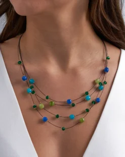 Outlet Bijou Brigitte Collana stratificata - Jade Stone