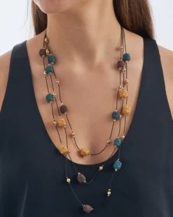 Hot Bijou Brigitte Collana stratificata - Lava Stone