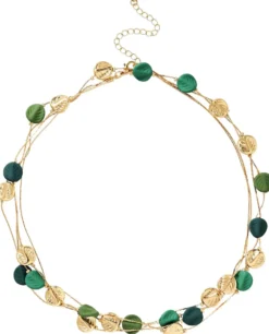 Online Bijou Brigitte Collana stratificata - Leaf Plates
