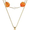 New Bijou Brigitte Collana stratificata - Orange Agate