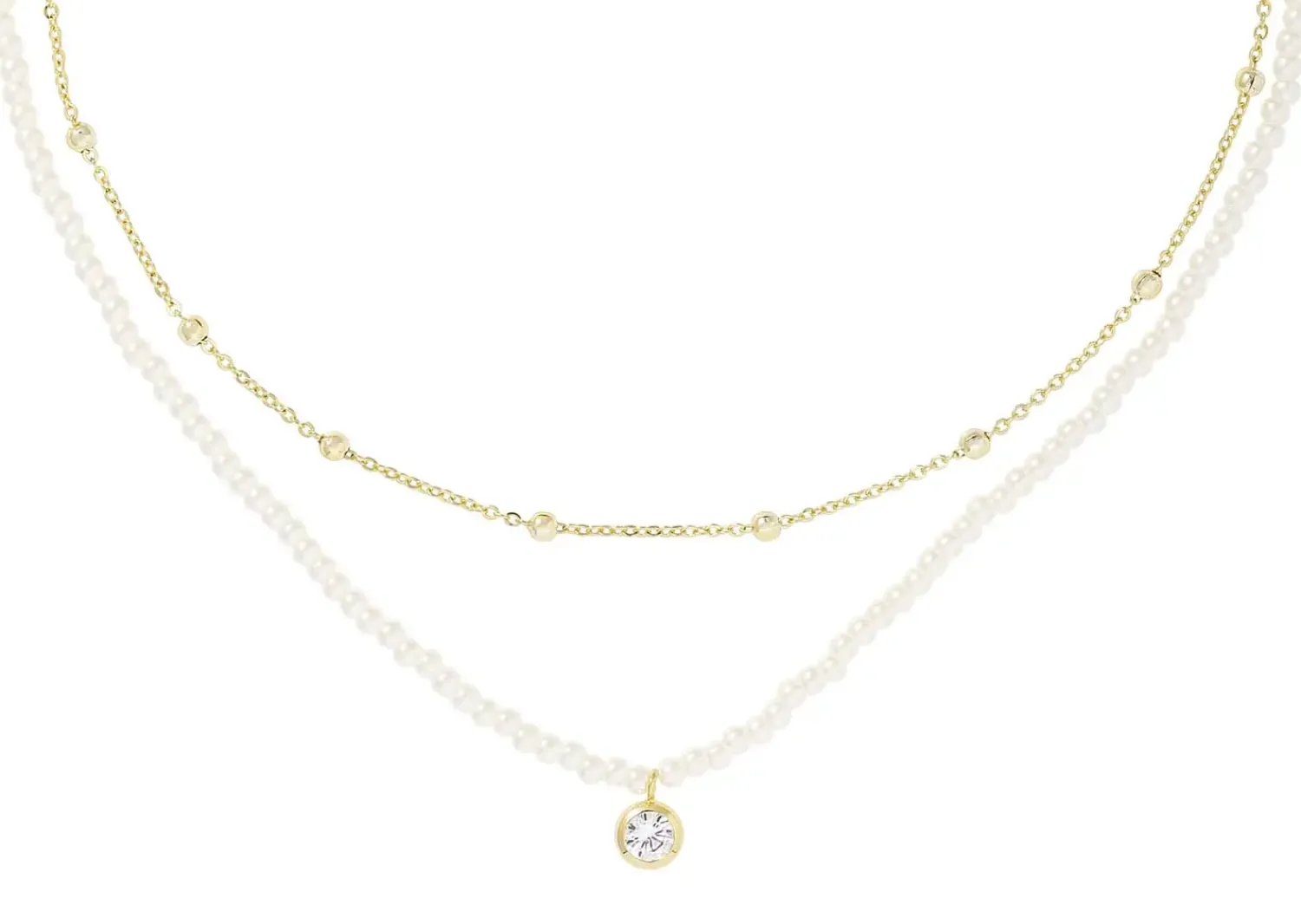 Online Bijou Brigitte Collana stratificata - Pearly Perfection