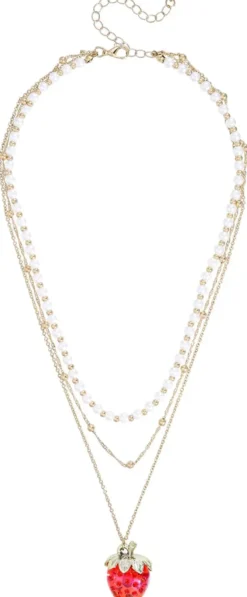 Sale Bijou Brigitte Collana stratificata - Shiny Strawberry