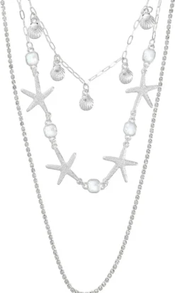 Online Bijou Brigitte Collana stratificata - Silver Shore