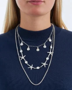 Online Bijou Brigitte Collana stratificata - Silver Shore