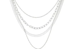 New Bijou Brigitte Collana stratificata - Silver Shine