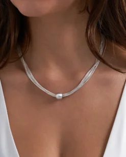 Discount Bijou Brigitte Collana stratificata - Soft Silver