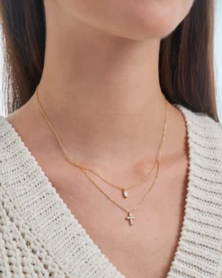 Outlet Bijou Brigitte Collana stratificata - Sparkling Cross