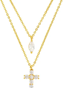 Outlet Bijou Brigitte Collana stratificata - Sparkling Cross