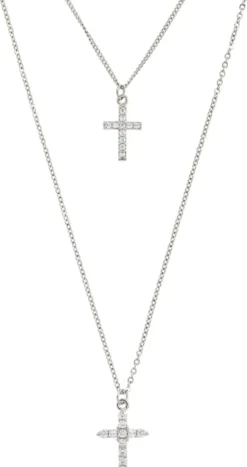 Clearance Bijou Brigitte Collana stratificata - Sparkle Crosses