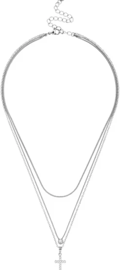 Discount Bijou Brigitte Collana stratificata - Steel Grace