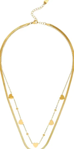 Sale Bijou Brigitte Collana stratificata - Steel Hearts