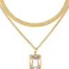 Discount Bijou Brigitte Collana stratificata - Steel Rectangle