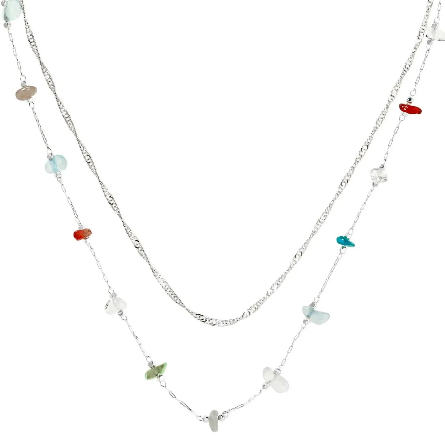Clearance Bijou Brigitte Collana stratificata - Summer Aventurine