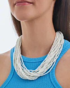 Best Bijou Brigitte Collana - White Glass