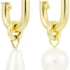 Discount Bijou Brigitte Creoli - Asymmetrical Pearls