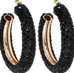 Hot Bijou Brigitte Creoli - Black Glitter
