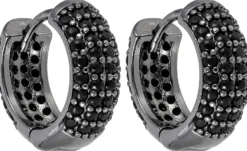 Discount Bijou Brigitte Creoli da uomo - Black Strass