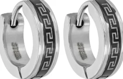 New Bijou Brigitte Creoli da uomo - Steel Labyrinth