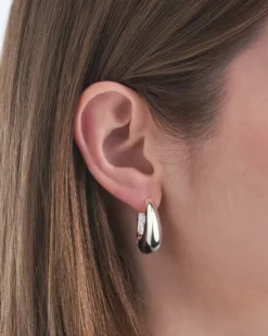 Hot Bijou Brigitte Creoli - Silver Ovals