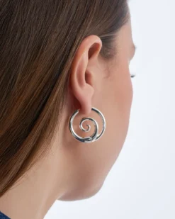 New Bijou Brigitte Creoli - Silver Spirals