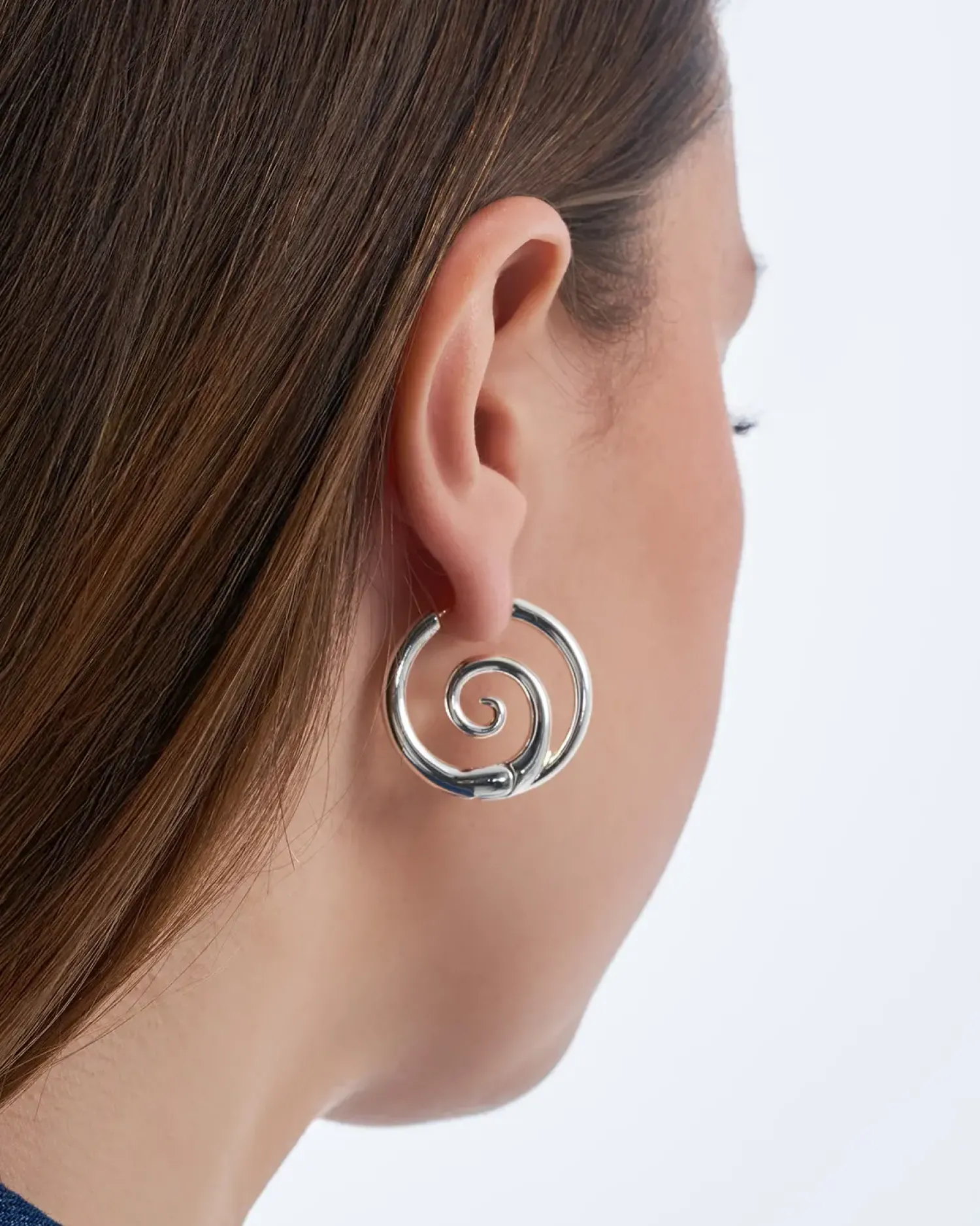 New Bijou Brigitte Creoli - Silver Spirals