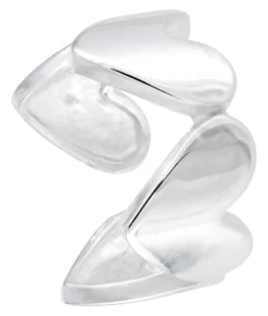 Hot Bijou Brigitte Earcuff - Silver Hearts