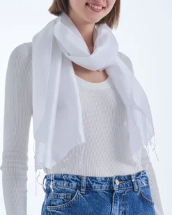 Online Bijou Brigitte Foulard - White Silk