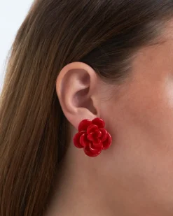 Best Bijou Brigitte Orecchini a clip - Cherry Flower