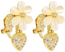 Clearance Bijou Brigitte Orecchini a clip - Flower Charm