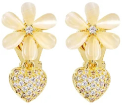 Clearance Bijou Brigitte Orecchini a clip - Flower Charm