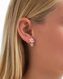 Clearance Bijou Brigitte Orecchini a clip - Flower Charm