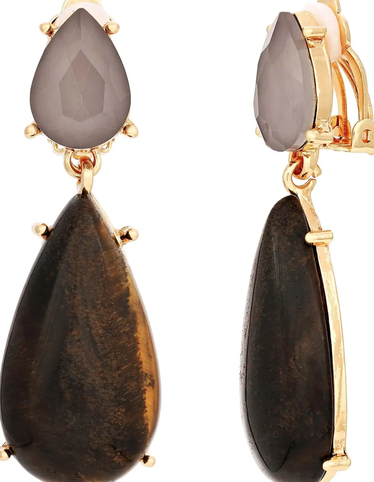New Bijou Brigitte Orecchini a clip - Gem Teardrops