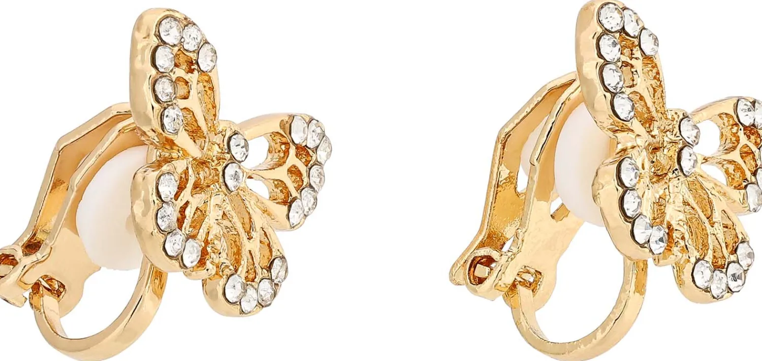 Clearance Bijou Brigitte Orecchini a clip - Golden Butterfly