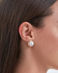 Outlet Bijou Brigitte Orecchini a clip - Golden Pearl Duo