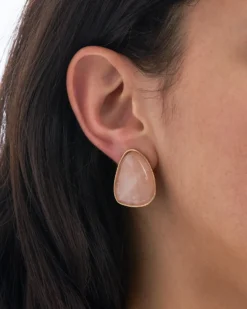 Online Bijou Brigitte Orecchini a clip - Rose Quartz