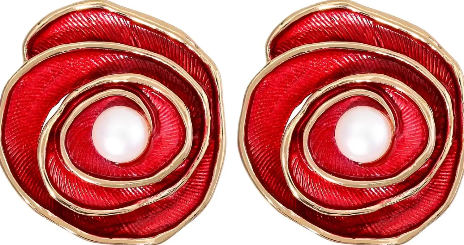 Clearance Bijou Brigitte Orecchini a clip - Rose Spiral