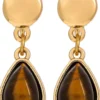 Clearance Bijou Brigitte Orecchini a clip - Tiger Eye