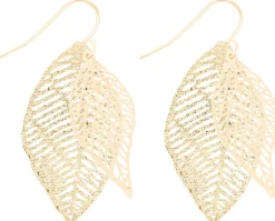 Hot Bijou Brigitte Orecchini a pendente - Golden Leaves