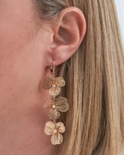 New Bijou Brigitte Orecchini a pendente - Golden Petals