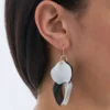Outlet Bijou Brigitte Orecchini a pendente - Monochrome Leaves