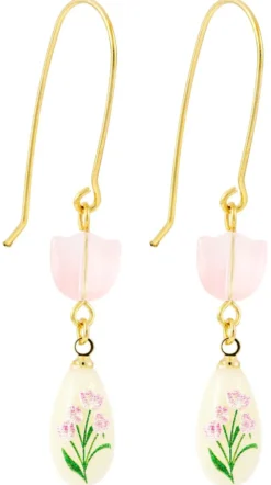 Hot Bijou Brigitte Orecchini a pendente - Perla floreale