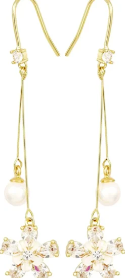 New Bijou Brigitte Orecchini a pendente - Zirconia Flowers