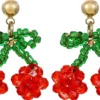 Clearance Bijou Brigitte Orecchini a perno - Beaded Cherry