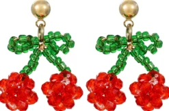 Clearance Bijou Brigitte Orecchini a perno - Beaded Cherry